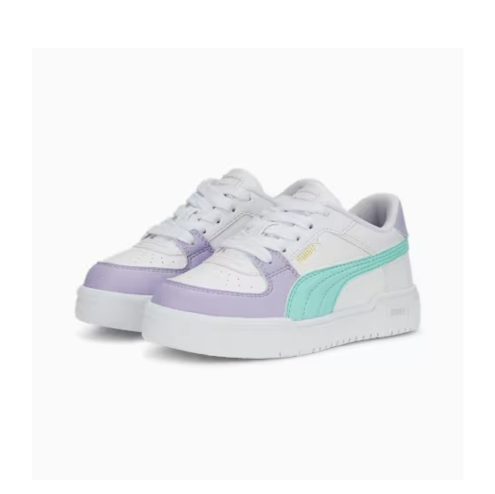 PUMA CA Pro Jr Block - White Vivid Violet Sneakers Size 5.5